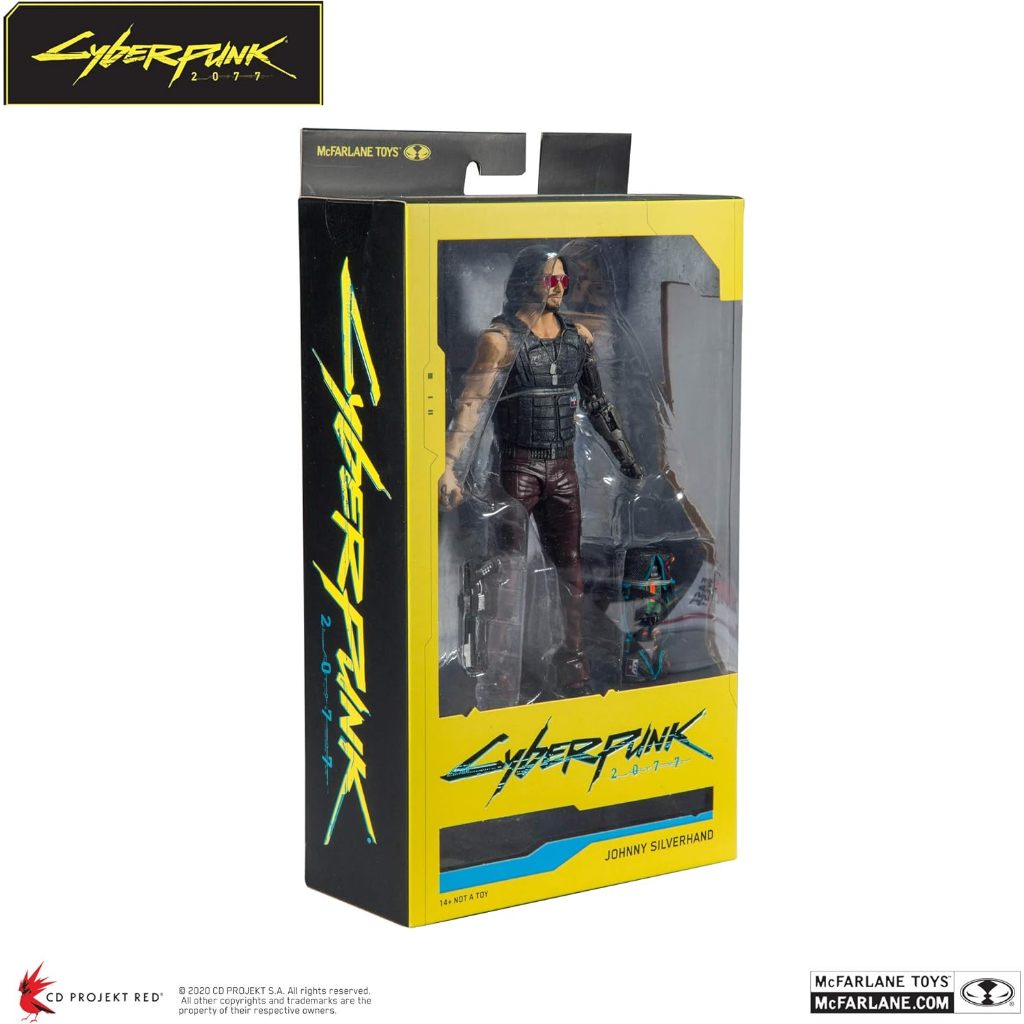 MCFARLANE ของเล่น CYBERPUNK 2077 JOHNNY SILVERHAND VARIANT ACTIONFIGUR MANCELLENG