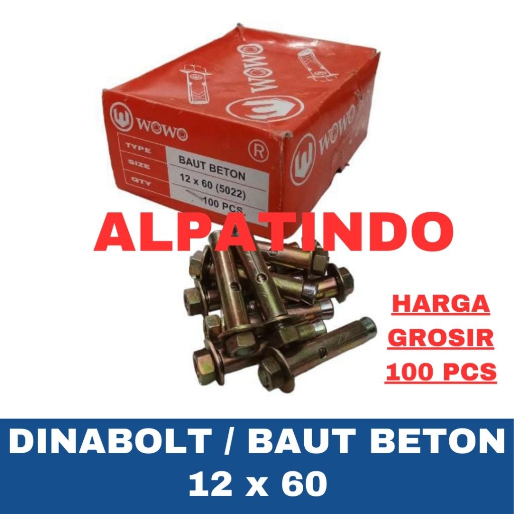 Dinabolt 12 x 60 WOWO / Dynabolt WOWO / สลักเกลียวคอนกรีต / สลักเกลียวสมอ / สลักเกลียวผนัง