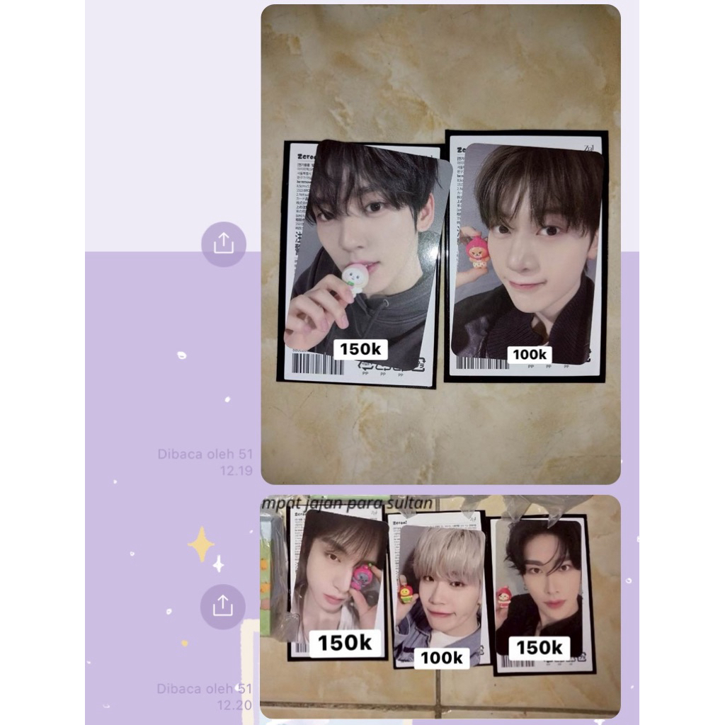 [wts Ready] POB Zeroni Fruits ZB1 zerobaseone photocard pc taerae ricky yujin matethew