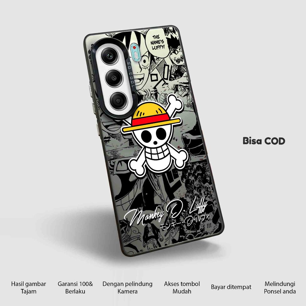 HP ล่าสุด TECNO CAMON 40 PRO 5G CASE - OP Character Motif - Matte Hard IMD โฮโลแกรมมือถือ Casing - เ