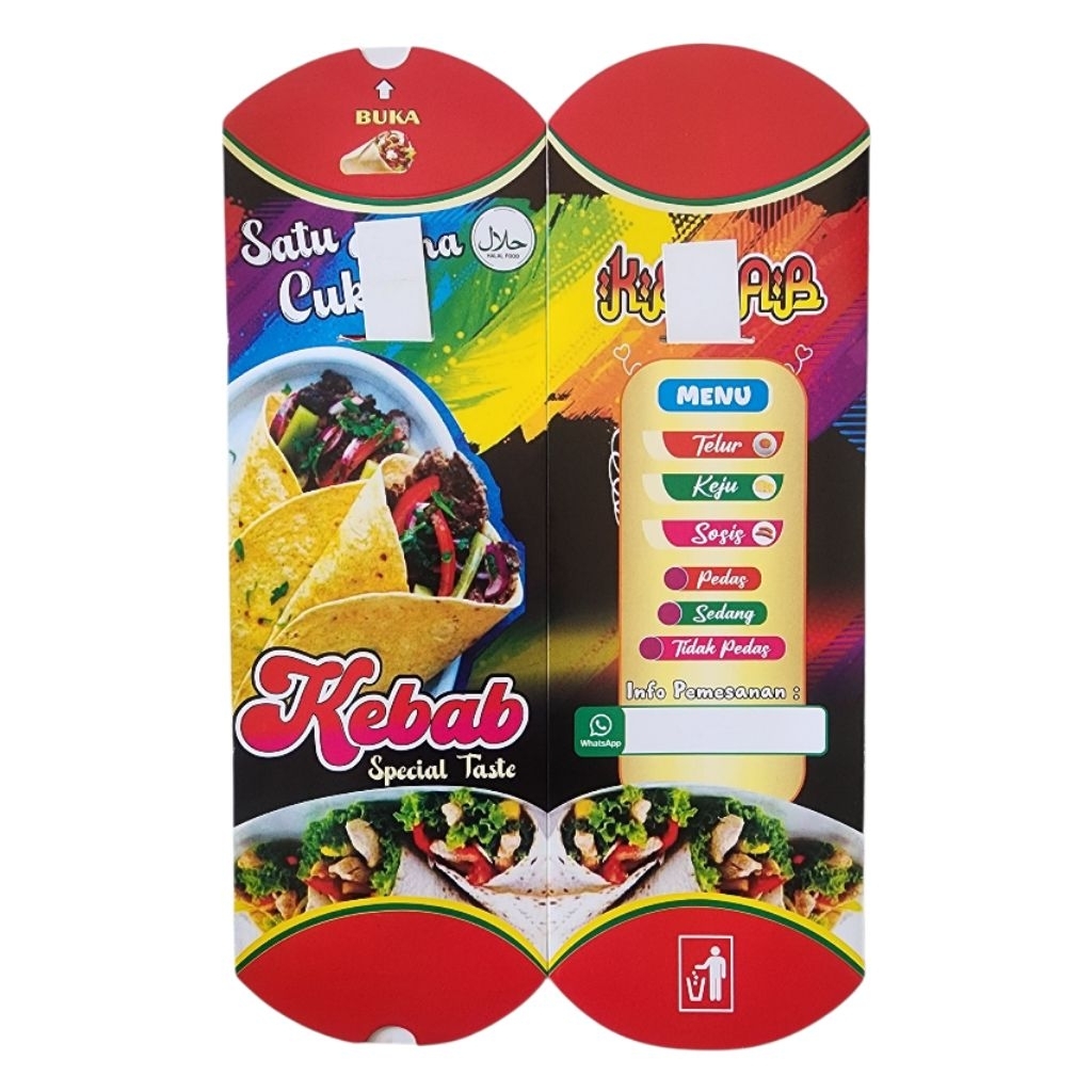100 ชิ้น JUMBO KEBAB PAPER/ KEBAB PACKAGING/ KEBAB WRAPPING
