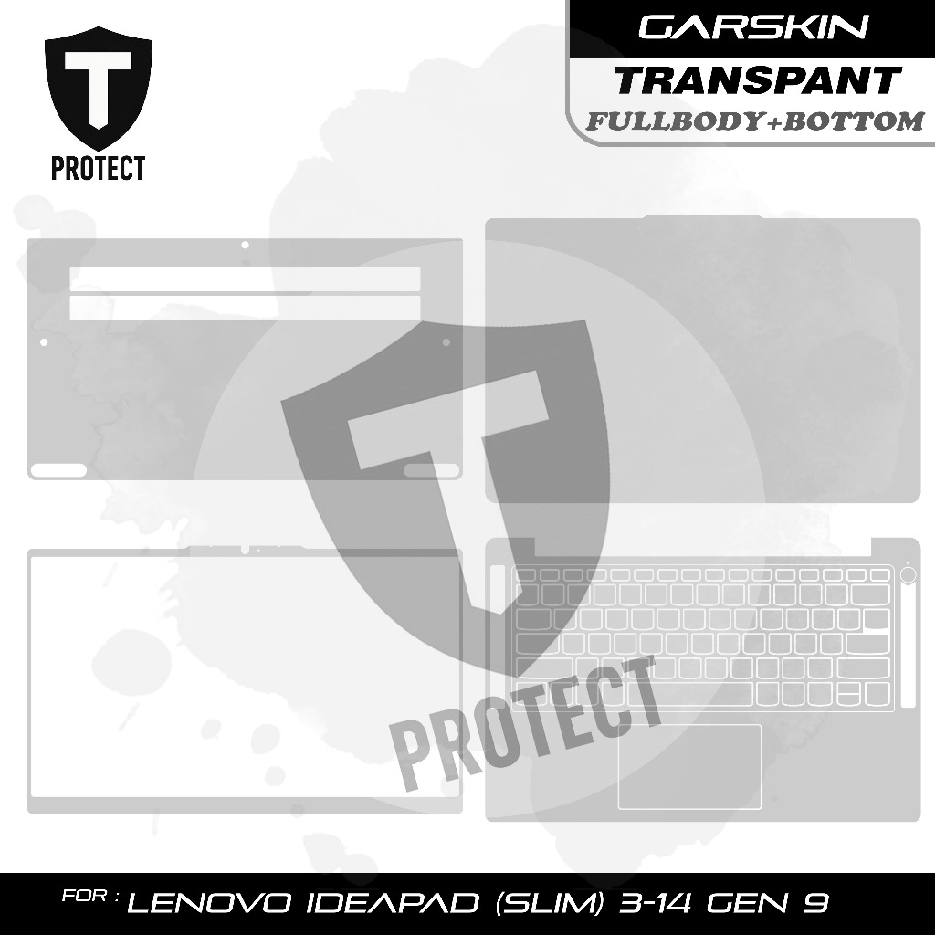 Transparent / Glitter Fullbody Laptop Garskin Cover Lenovo Ideapad (บาง) 3-14IRU9