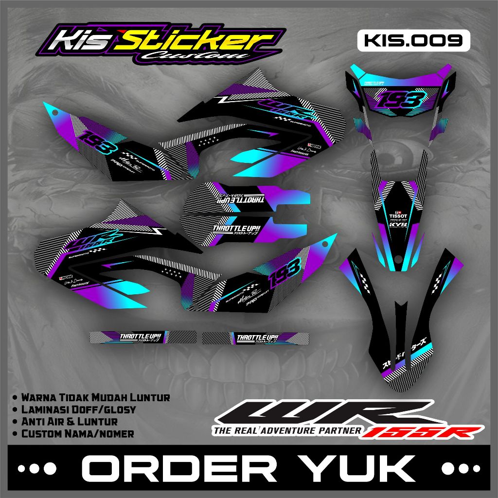 (Custom) Full Body Decal สติกเกอร์ WR 155 R / ล่าสุด WR 155 R Variation Striping Decal สติกเกอร์ KiS