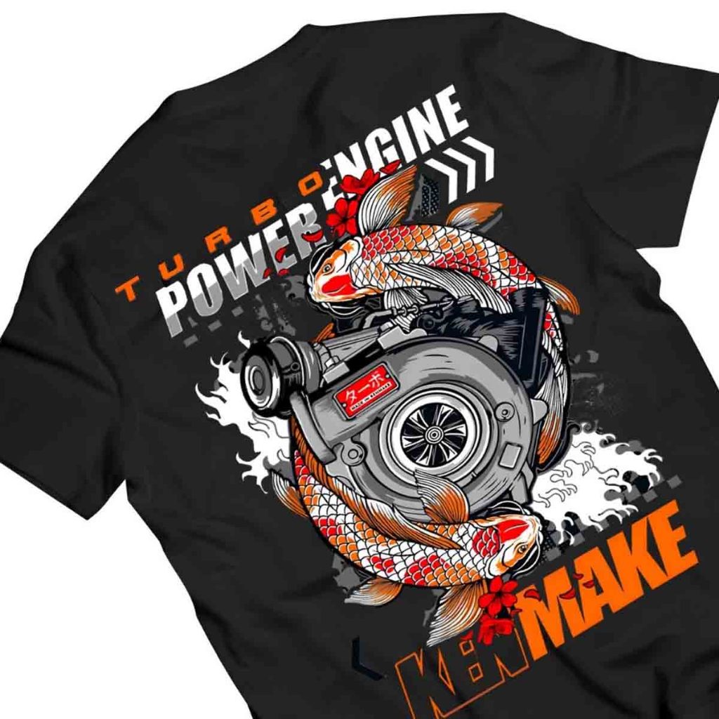 เสื้อยืด kenmake turbo power engine distro T-Shirt ดีเซล turbo fashion_ok, blackedition store