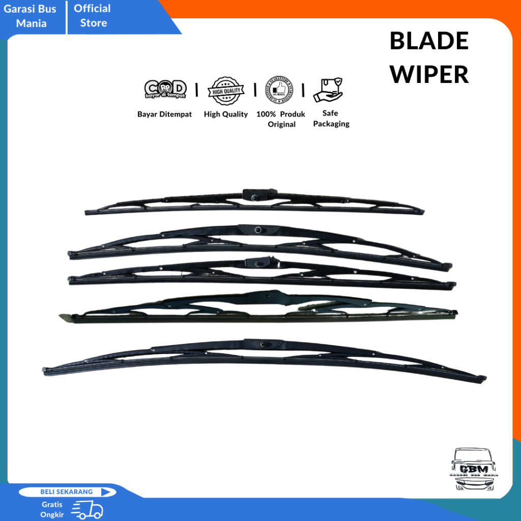 ORIGINAL BUS WIPER GLASS RUBBER/BLADE WIPER BUS/KARI BUS