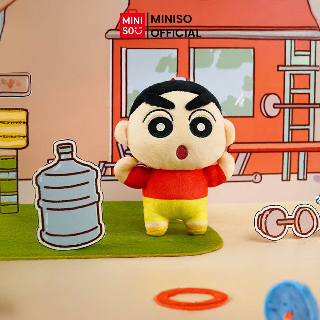 GANTUNGAN MINISO TOY - Miniso x Crayon Shinchan Collection อันทรงพลัง Shinchan Plush Pendant Surpris