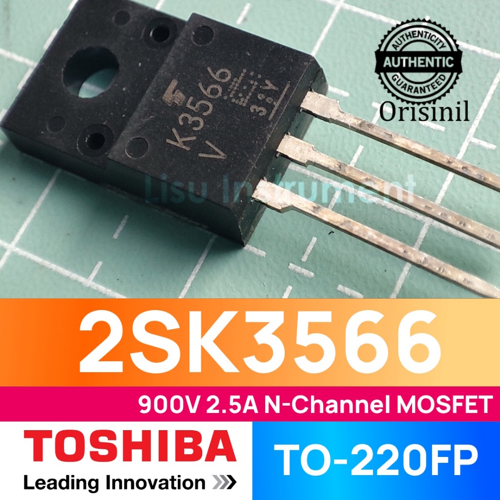 2SK3566 K3566 900V 2.5A N-Channel MOSFET TO-220FP Toshiba Original