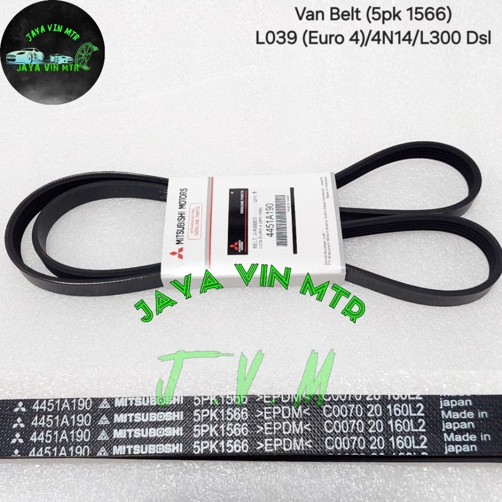 FAN BELT VAN BELT L039 EURO 4 L300 EURO 4 4N14 5PK 1566 4451A190 ORIGINAL