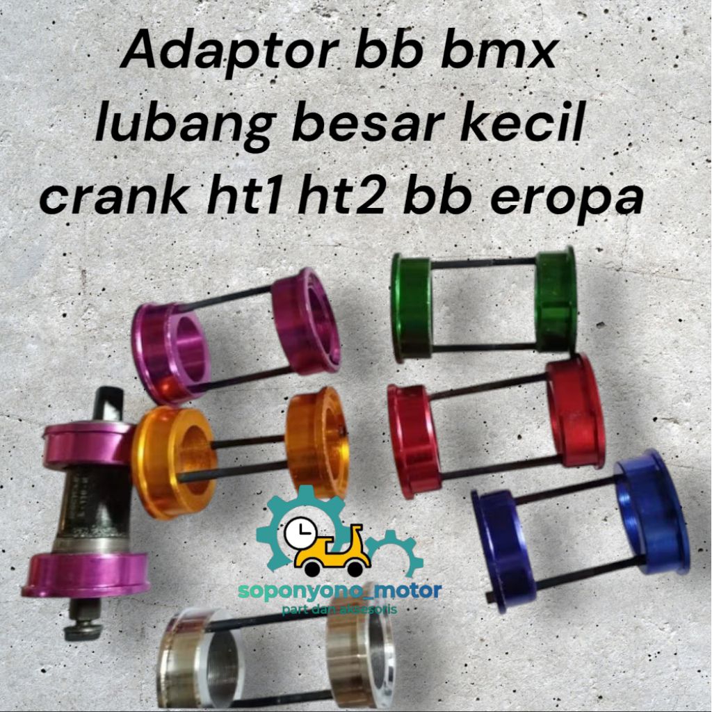 ยุโรป bmx bb อะแดปเตอร์ crank ht1 ht2 รูขนาดใหญ่และขนาดเล็ก plus 2 สลักเกลียว