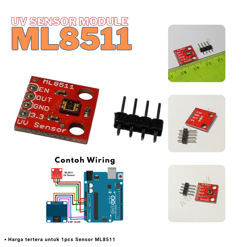 ML8511 UV Sensor ML8511 โมดูลเซ็นเซอร์ฝ่าวงล้อม