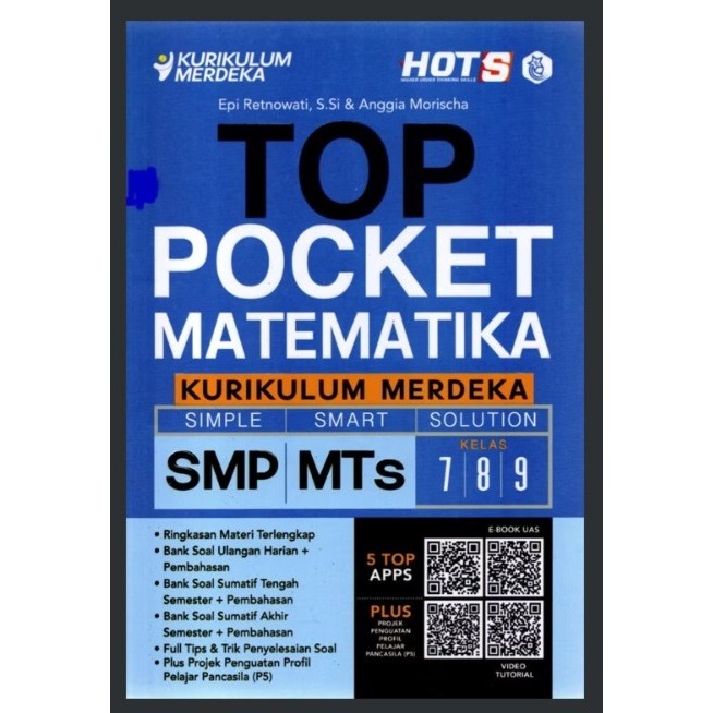 TOP POCKET MATHEMATICS BOOK สําหรับ JUNIOR HIGH SCHOOL-MTS GRADES 7-8-9 KM