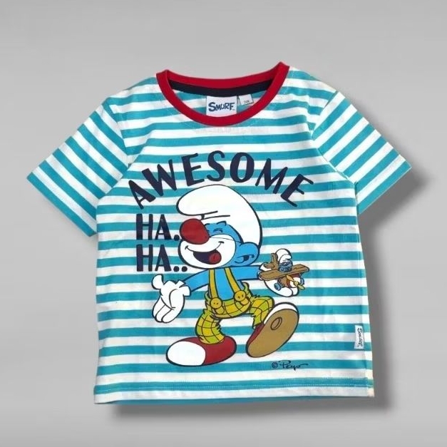 JSP962 //THE SMURF 100% ORIGINAL BRAND//BOYS T-SHIRT