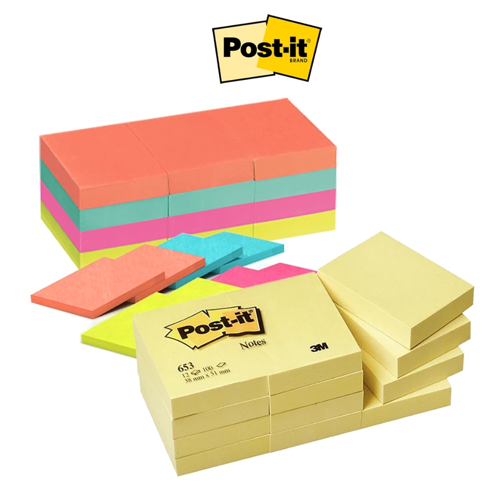 STICK NOTE POSTIT 653 12AN sticky notes poptimistic 1.5 x 2 นิ้ว (38x51 มม.)