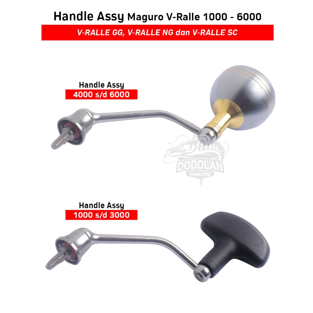 อะไหล่ Handle Assy Reel Maguro V Ralle GG NG SC 1000 ถึง 6000 ตกปลา Dodolan