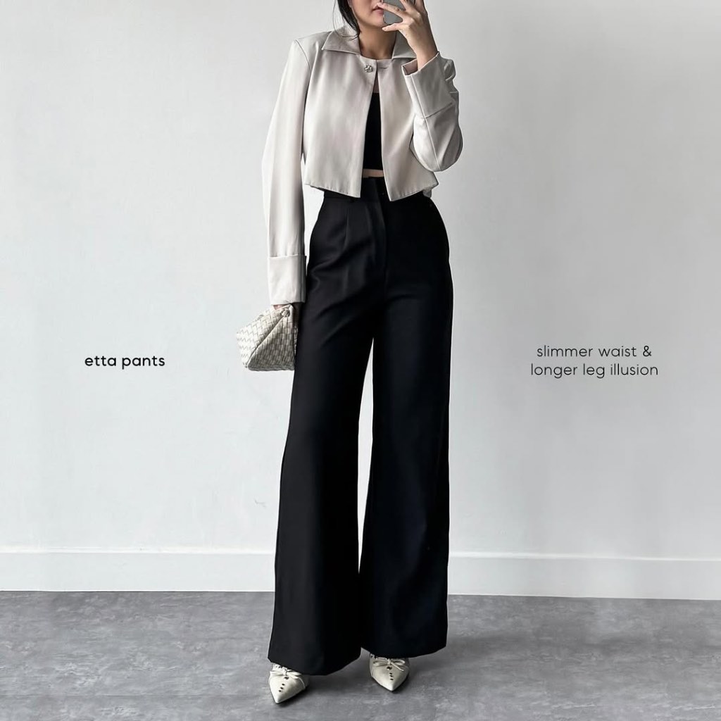 Auzura - กางเกง Etta - กางเกงขาบาน - กางเกงขาบานเอวสูง - กางเกงชั้นในตัดเอวสูง - กางเกงต่อต้านริ้วรอ