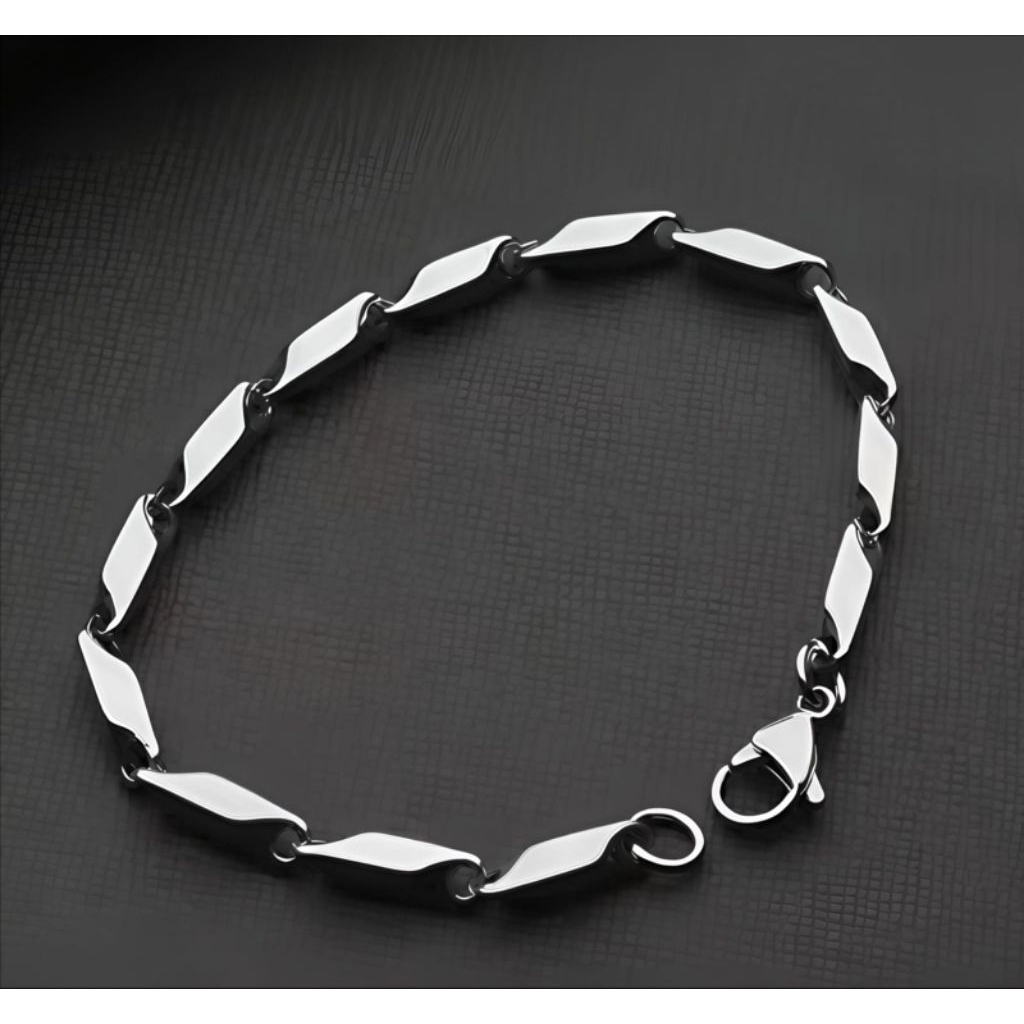 สร้อยข้อมือไทเทเนียมสําหรับผู้ชายและผู้หญิงป้องกันสนิมป้องกันการจางหายสไตล์แฟชั่นเกาหลี444