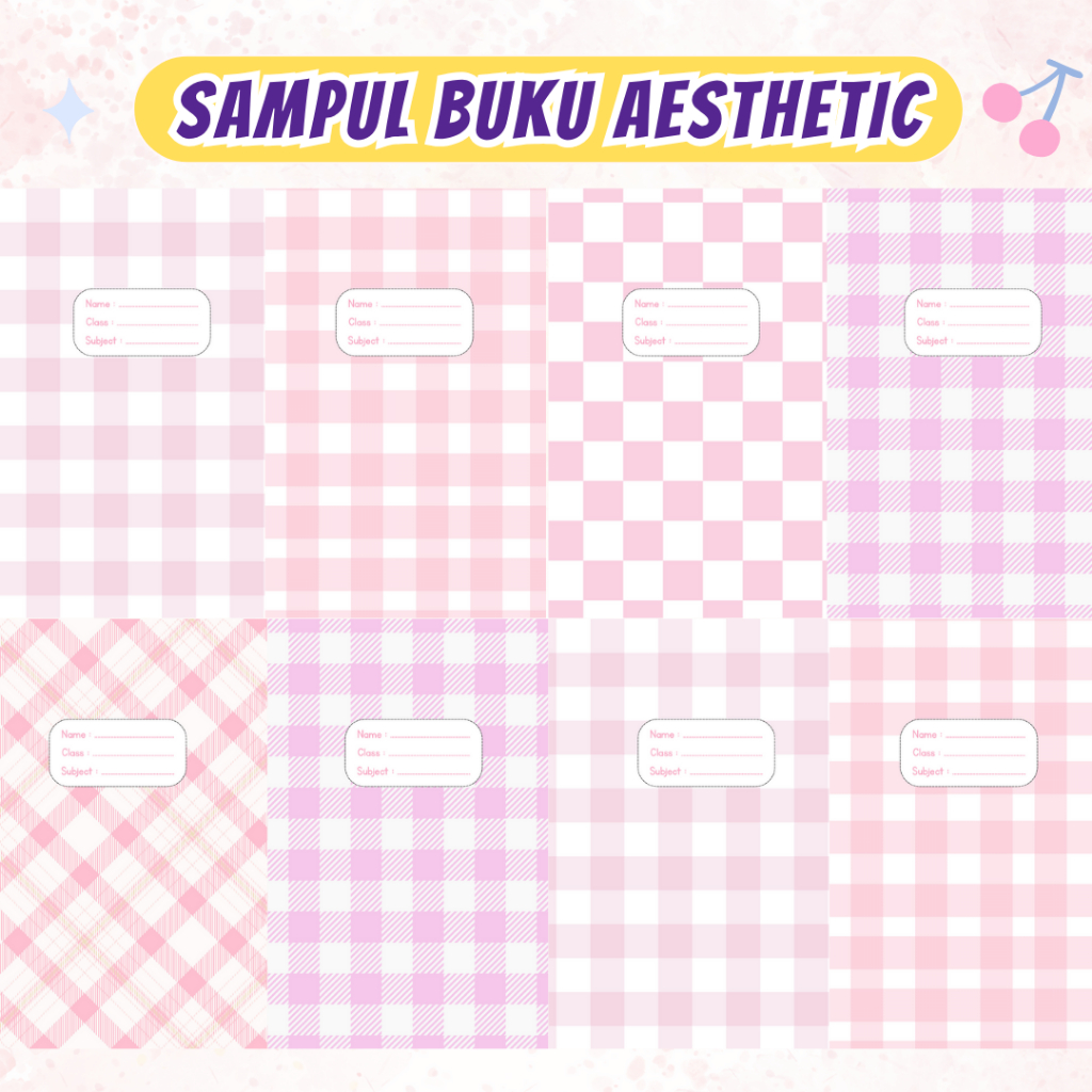 (10 แผ่น) PINK SIDU BIG BOSS BIG CAMPUS Aesthetic Book Cover