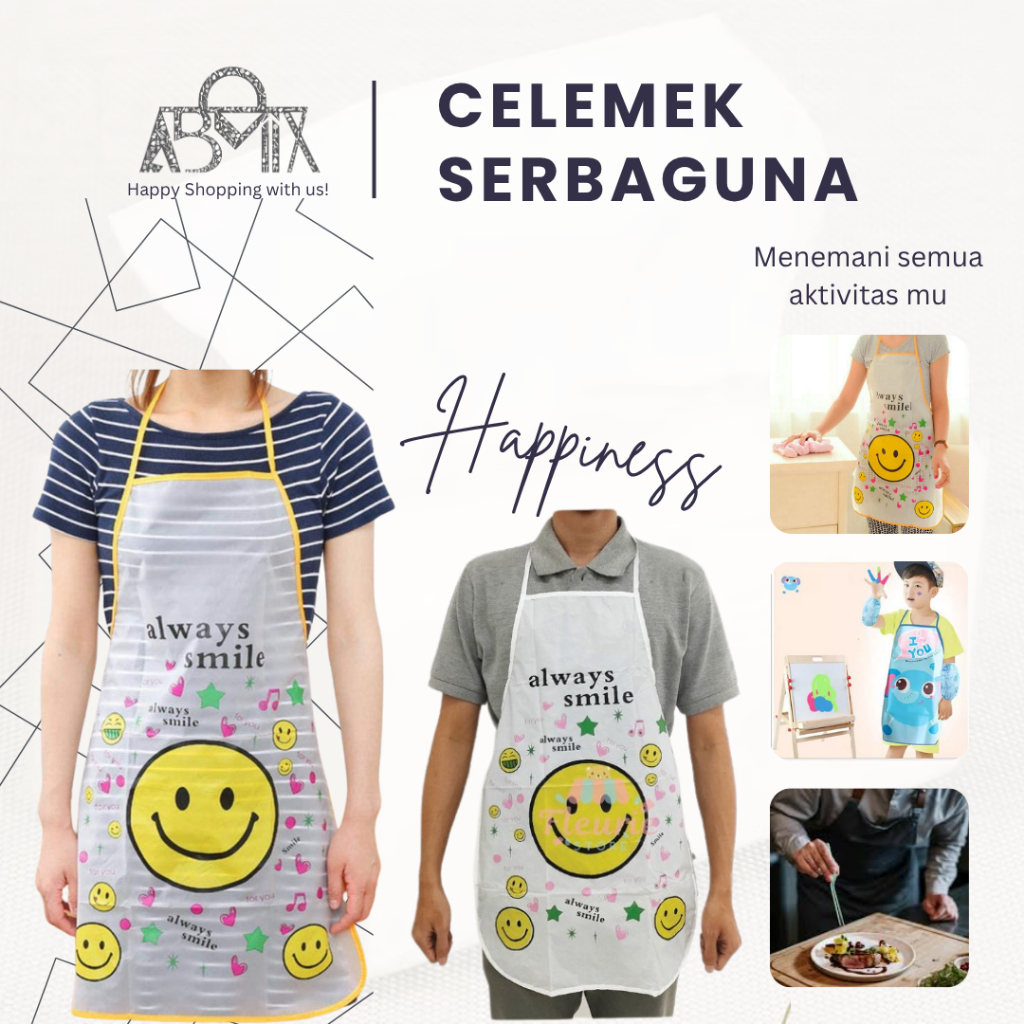 Character Cooking Apron Waterproof Kitchen Clothes Cartoon Motif Apron