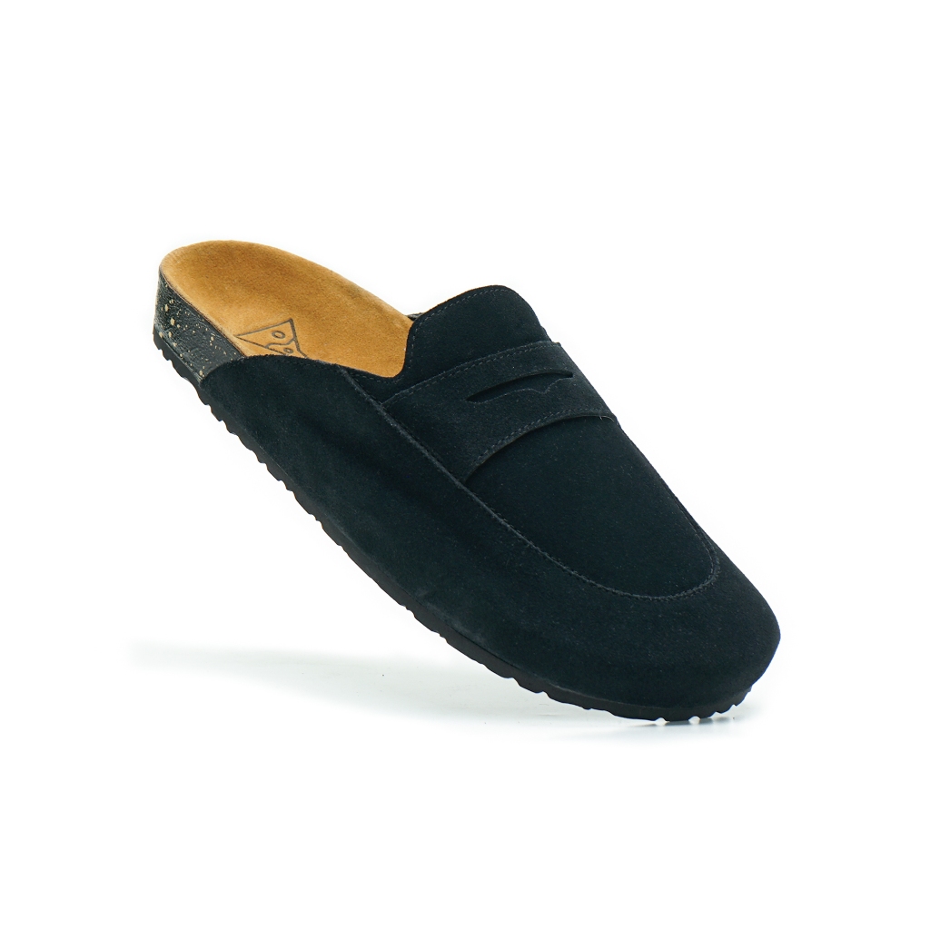 รองเท้าแตะลําลองสําหรับผู้ชายหนังแท้ Suede Buston Slip On Alkaf Series Iqlab Footwear