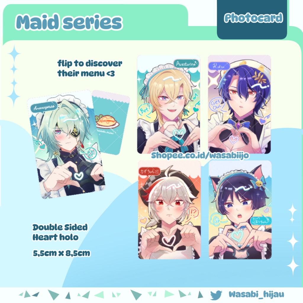 [GRADE B] Photocard HSR Genshin Merch Maid Series