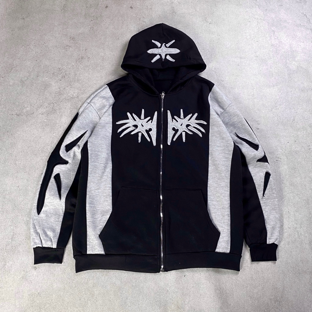 Y2K FASHION ZIP HOODIE ไซส์ L