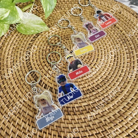 GANTUNGAN 2MM ROBLOX ACCOUNT/ ROBLOX KEYCHAIN / NAME BAG CHAIN / ROBLOX PRINTING BAG TAG / ของขวัญที