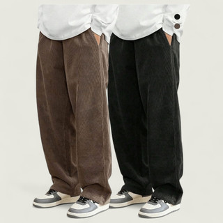 Celana Panjang Gombrong Skena Bahan Corduroy Unisex Cowok Cewek Longgar Loose Pants Ukuran M-XXL