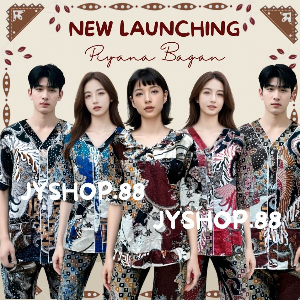 ORIGINAL BAGAN COUPLE BATIK PAJAMA SLEEVE CODE K008 CP/PJT/3/4 SLEEVE MODEL