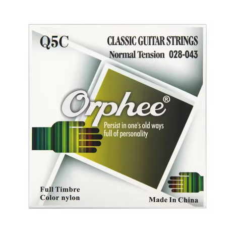 สายกีต้าร์ Orphee Q5c สีดํา สายกีต้าร์ไนลอนคลาสสิกระดับพรีเมียม