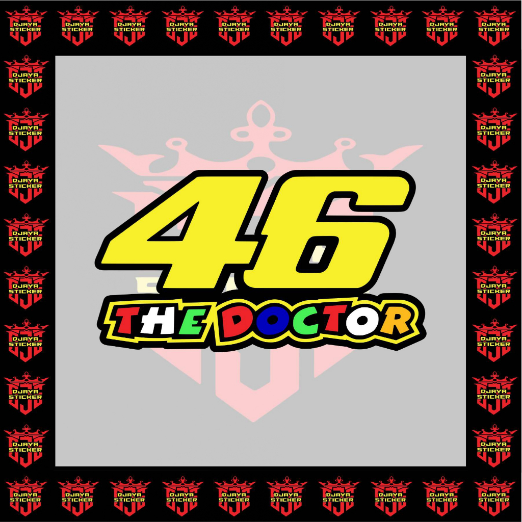 CUTTING STICKER 46 THE DOCTOR UK 8,5X15CM COOL MOTORCYCLE VARIATION STICKER นูนและ LIGHT UP