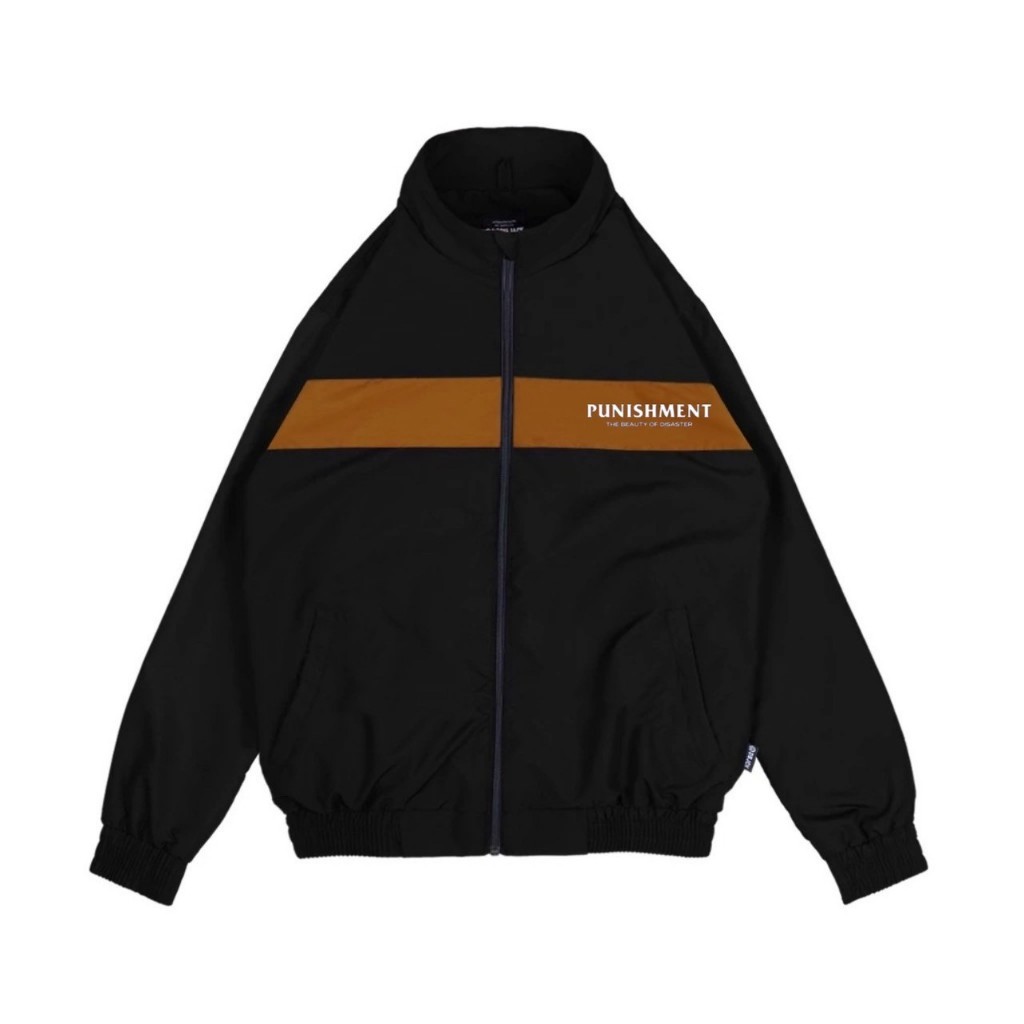 3SONS - เสื้อแจ็คเก็ตกันลมวิ่งกีฬา - ตัวแปรตัดแต่งคาราเมลสีดําทั้งหมด