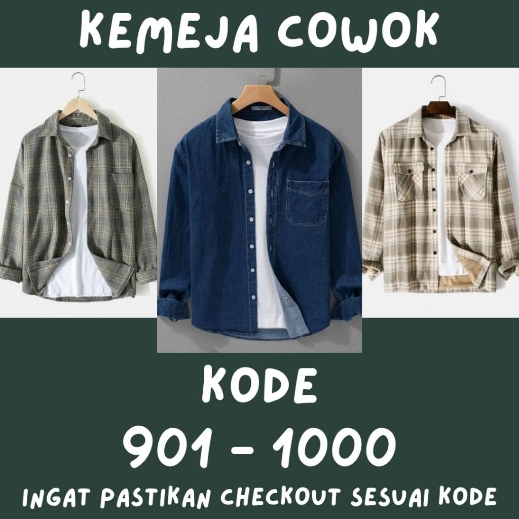 เสื้อเชิ้ตผู้ชาย KEMEJA PREMIUM SHORT 901-1000