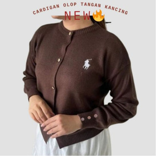 Cardigan Rajut Polo Horse Simple - cardigan inara - cardigan kekinian - cardigan terbaru