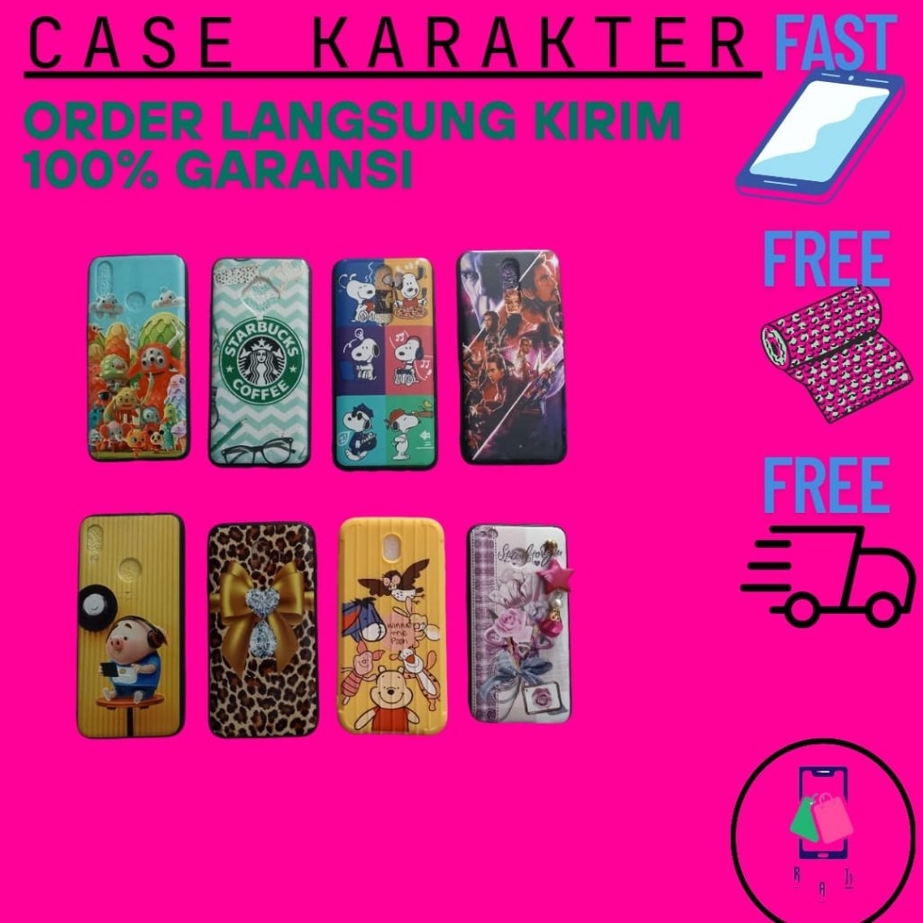 Softcase เคสซิลิโคน Viral Motif Series สต็อก Realme K3 Realme 3 Vivo V17 Oppo A83 F11 F11 pro A52 A9