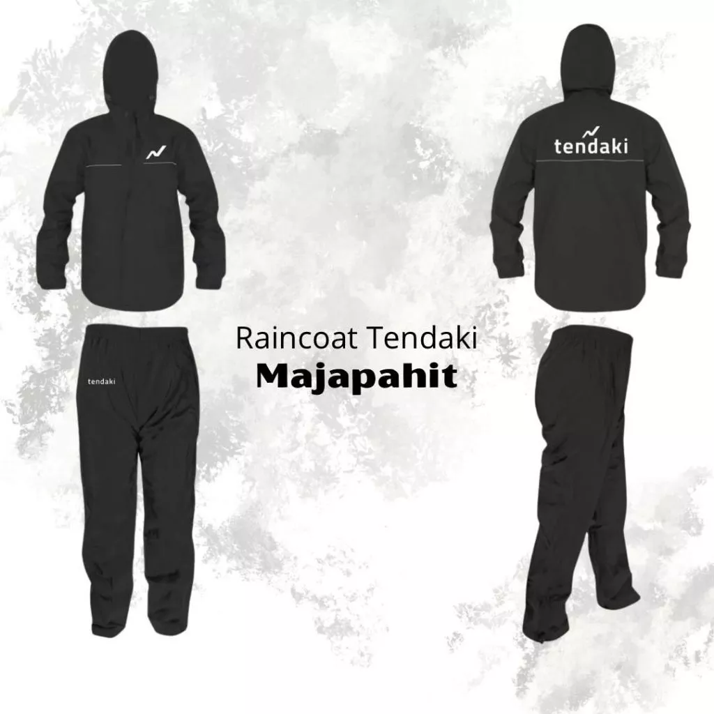 TENDAKI MAJAPAHIT เสื้อกันฝนมอเตอร์ไซค์ ชุดเสื้อและกางเกงวัสดุ PVC - รูปที่ 1