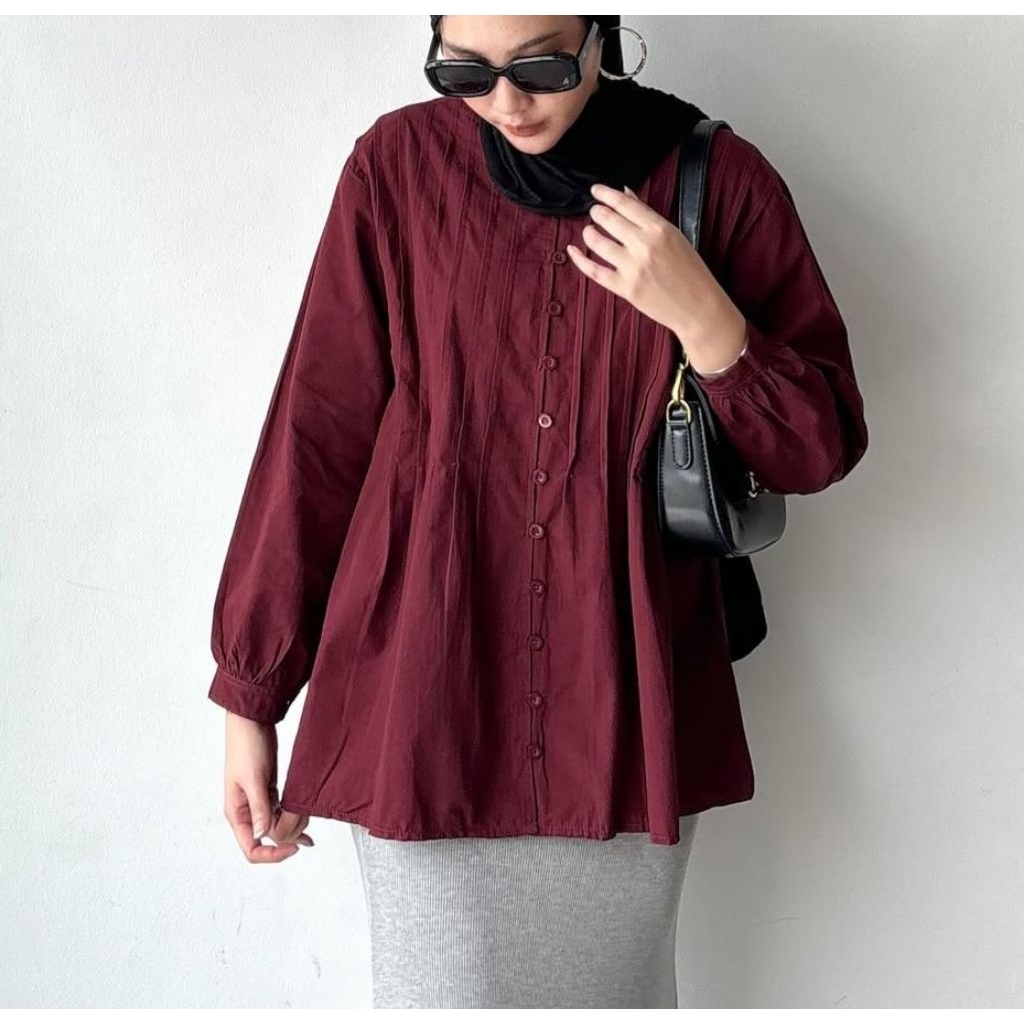 ELENA BLOUSE REMPEL PLEASED POLOLINEN