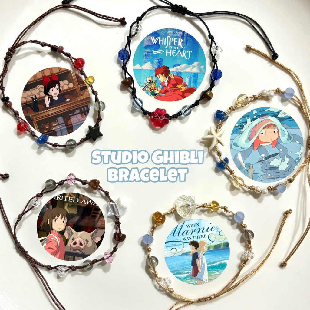 สร้อยข้อมือ Studio Ghibli / สร้อยข้อมือลูกปัดเชือก Studio Ghibli