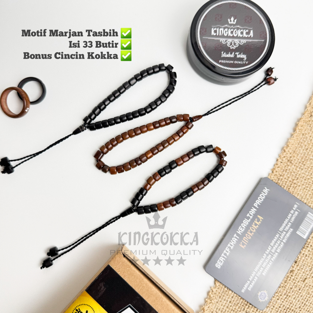 Original CERTIFIED Kokka Wood Praying Bead Bracelet - Kokah Kaukah Bracelet Couple Men Women