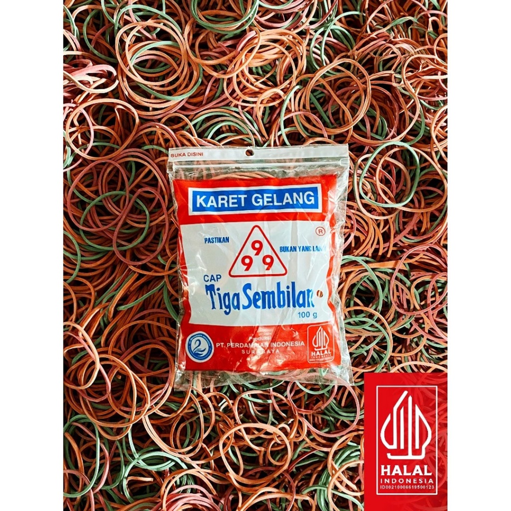 RAW RUBBER BAND 100 กรัม THREE NINE CAP 999