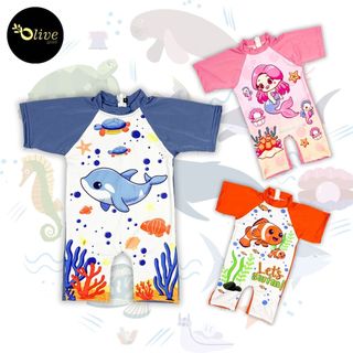 Olive Baju Renang Anak Unisex Motif Karakter Lucu Best Seller
