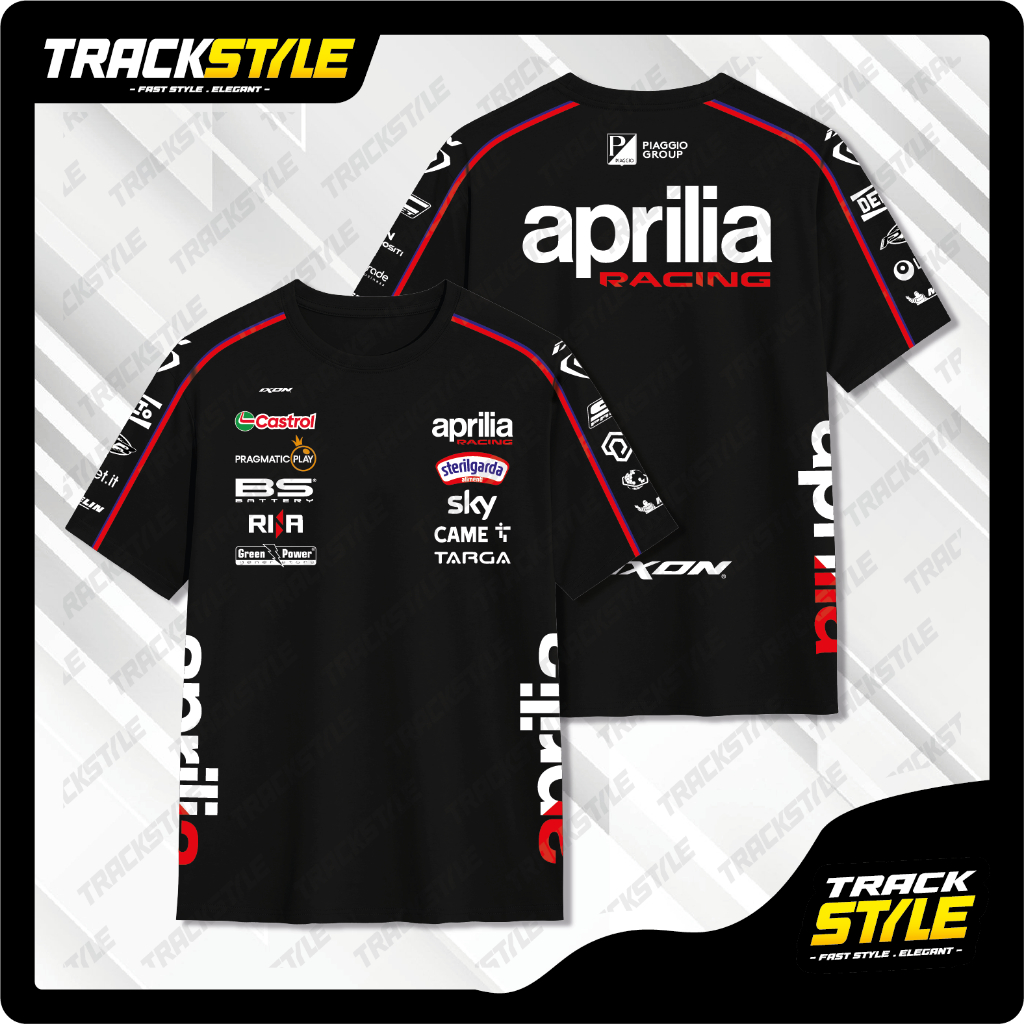 เสื้อยืด TrackStyle Aprilia Racing Team MotoGP 2025 Combed 24s