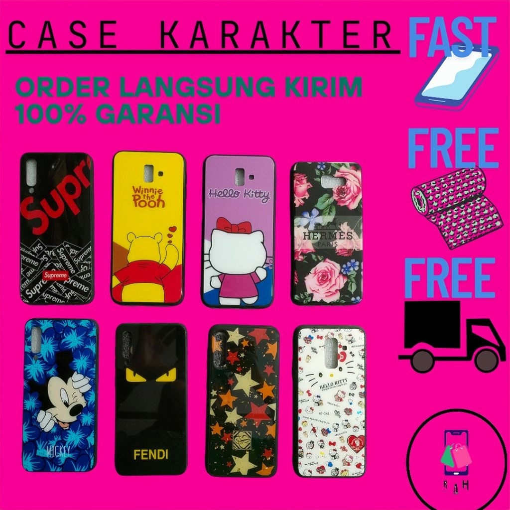 SAMSUNG Softcase Silicone Case Character Motif Viral Redmi note 5 note5a 5a 6x note6 note7 Vivo v5 v