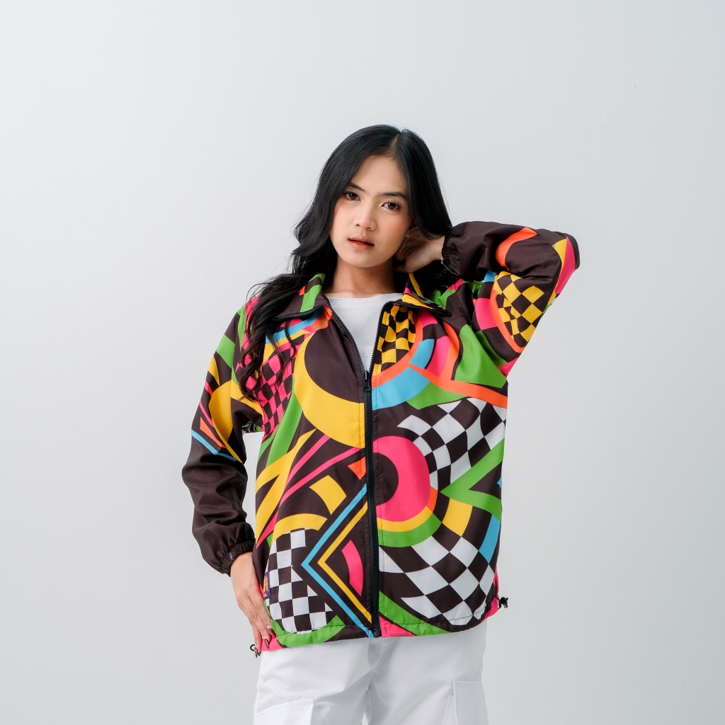 DYH Vintage Jacket 80s - 90s Style - Cosmos Full Parachute Printing