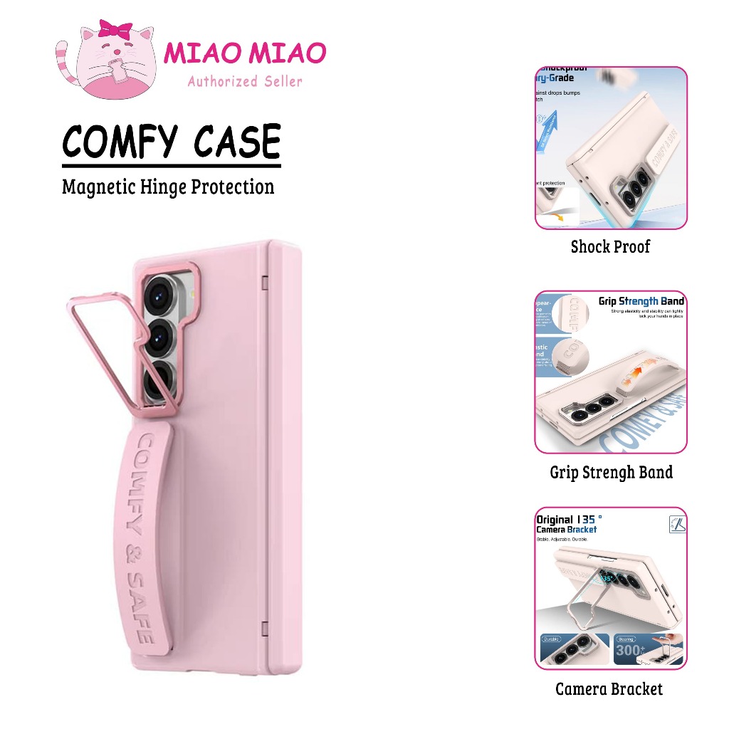 สําหรับ Samsung Galaxy Z FOLD 5 Z FOLD 6 Z FOLD 7/ZFOLD5 ZFOLD6 ZFOLD7 CASING COMFY & SAFE 360 องศา 
