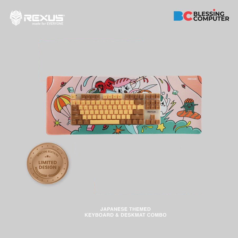 REXUS AYAKA TKL YUKO Brown Switch Gaming Keyboard