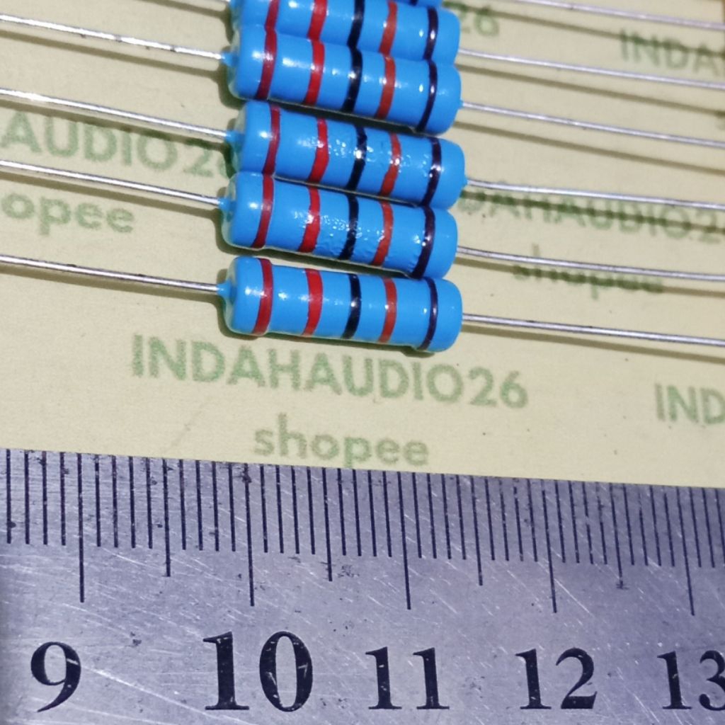 ฟิล์มโลหะ 220K 2W 1% ตัวต้านทาน 220k 2 วัตต์ 220 กิโล โอห์ม 2 วัตต์ 1 เปอร์เซ็นต์ 220 k 2w