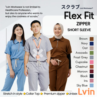 [ Lvin ] FLEX FIT ZIPPER - SCRUB MEDICAL SCRUB SCRUB FOR MAN…