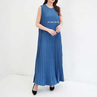 Inner Maxi Dress Plisket Mayung Oneck / Dress Panjang Polos Plisket  / Inner Plisket / Dress Mayung / Dress Plisket / Inner Pleated Dress