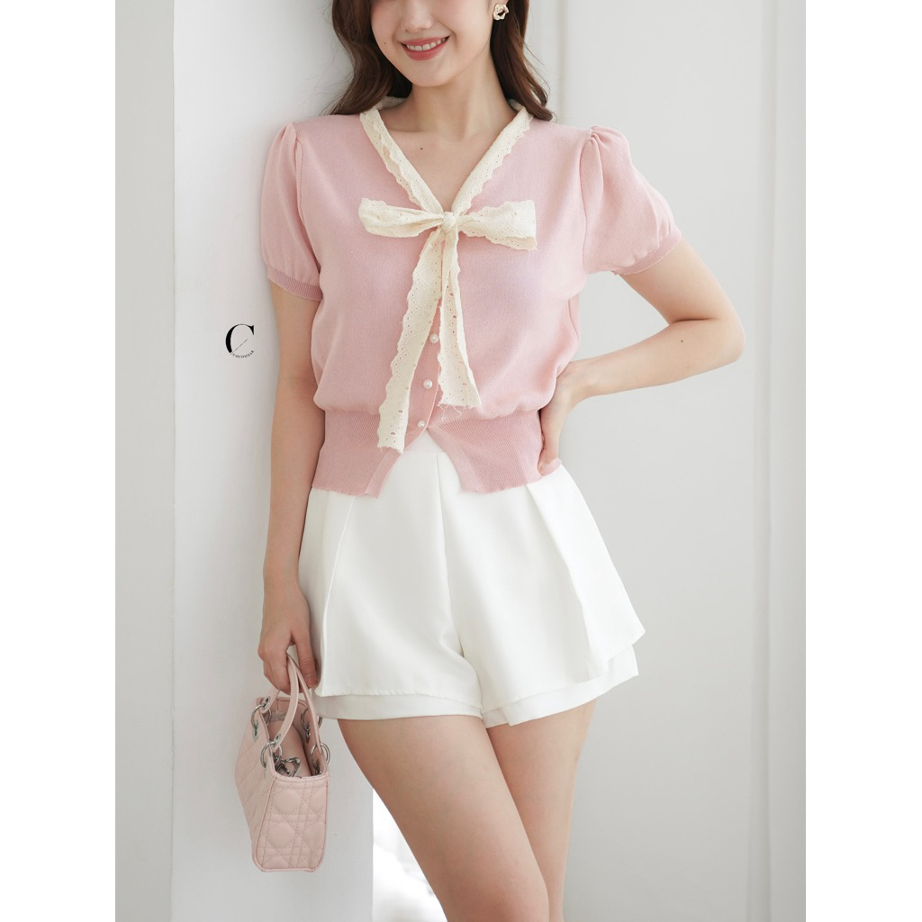 [ COCOWEAR] EUN JI TOP - Korean Top / Korean Top / Womens Coquette Top