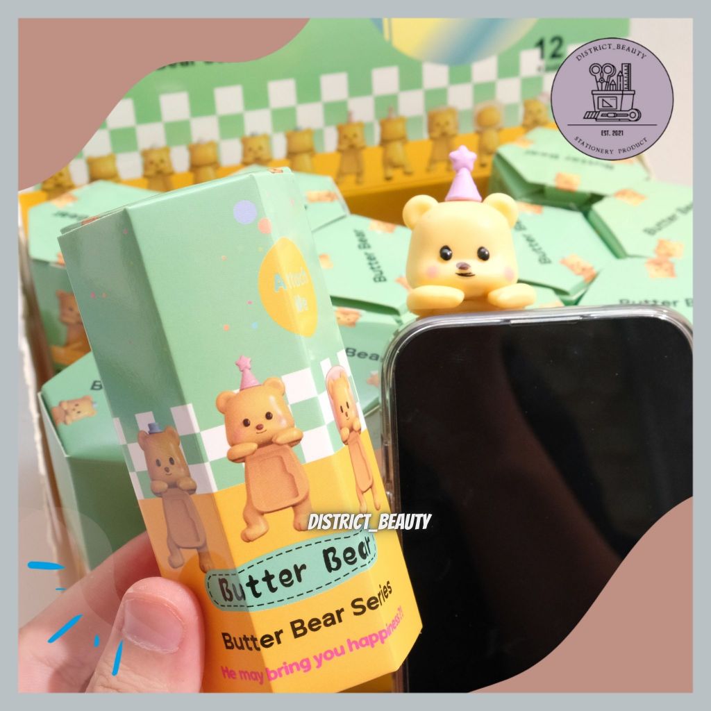 HP DECORATION HP STICK BLIND BOX HIPPERS BUTTER BEAR MYSTERY HIPPERS BUTTER BEAR SERIES CUTE HP PHON